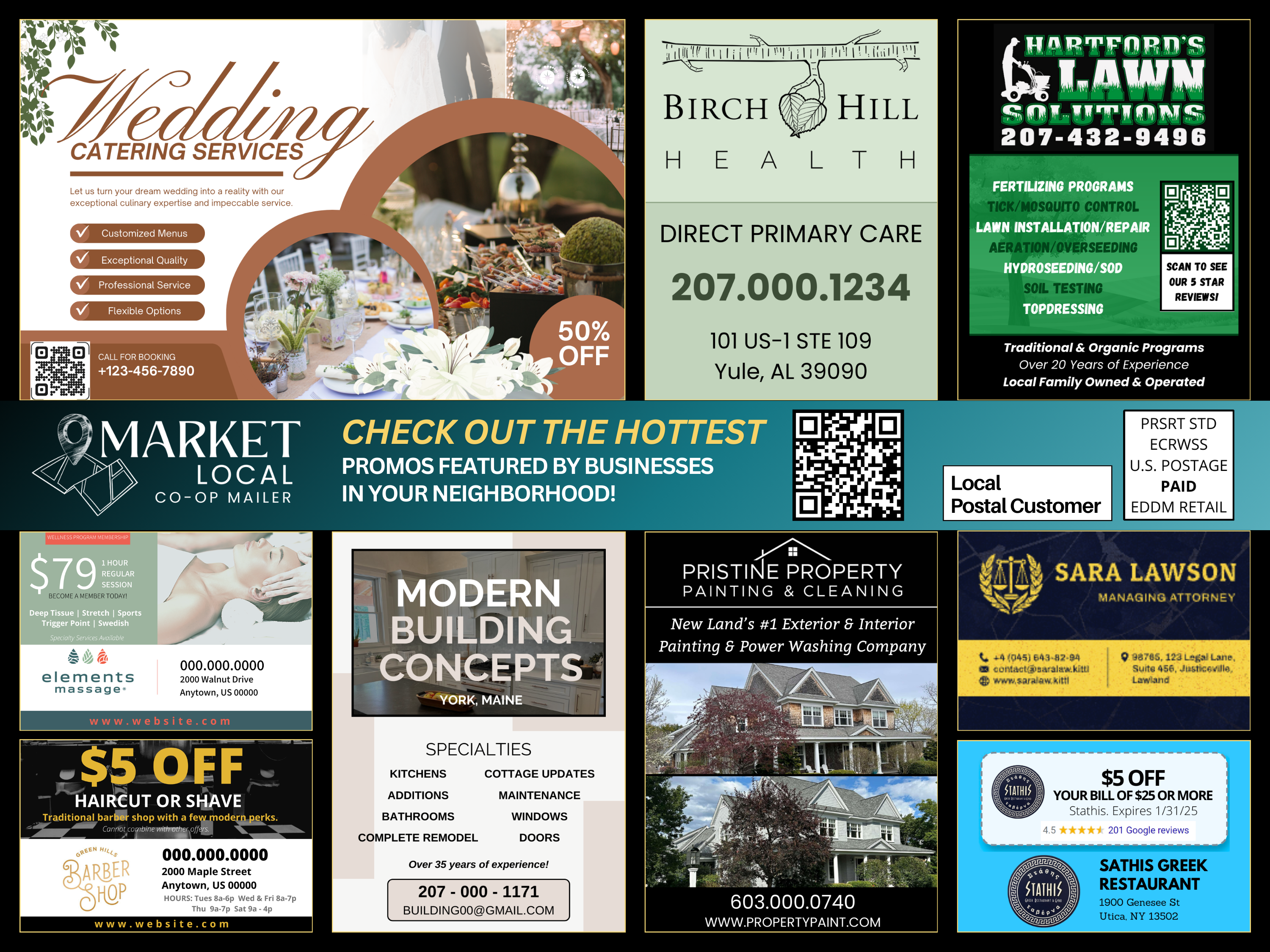 9×12 Inch Postcard Mockup